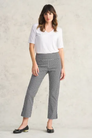 Geo Printed Pant - Black & White Geo