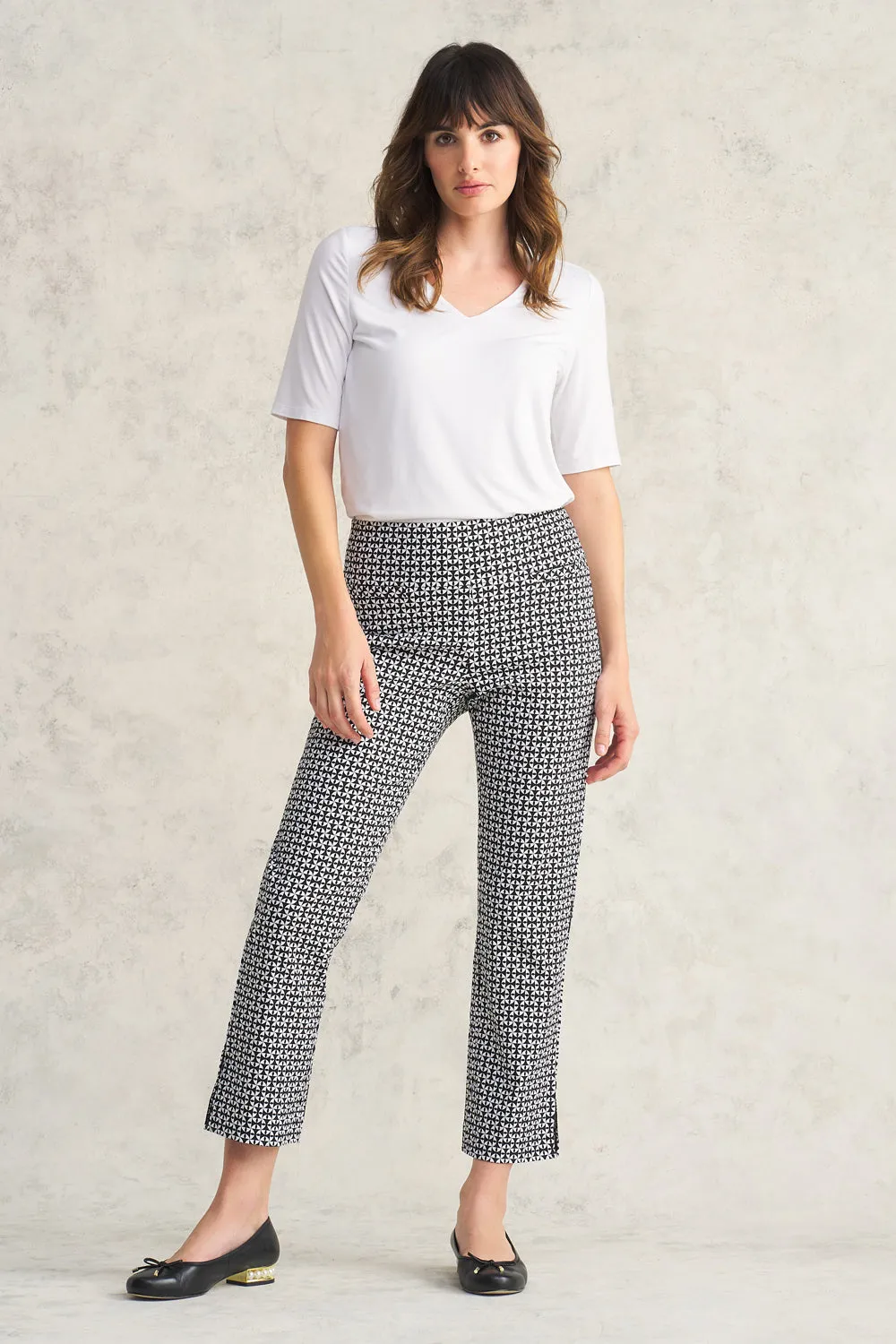 Geo Printed Pant - Black & White Geo