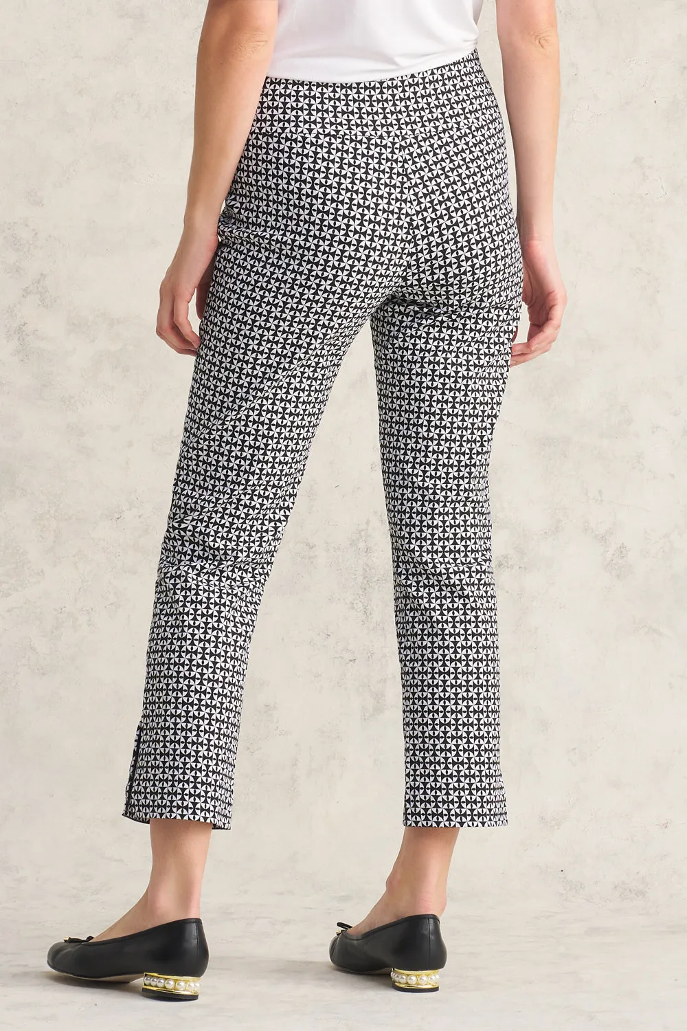 Geo Printed Pant - Black & White Geo