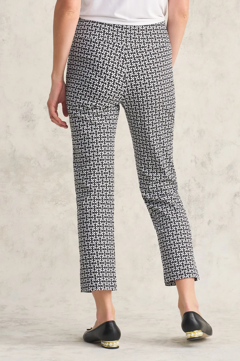 Geo Printed Pant - Black & White Geo