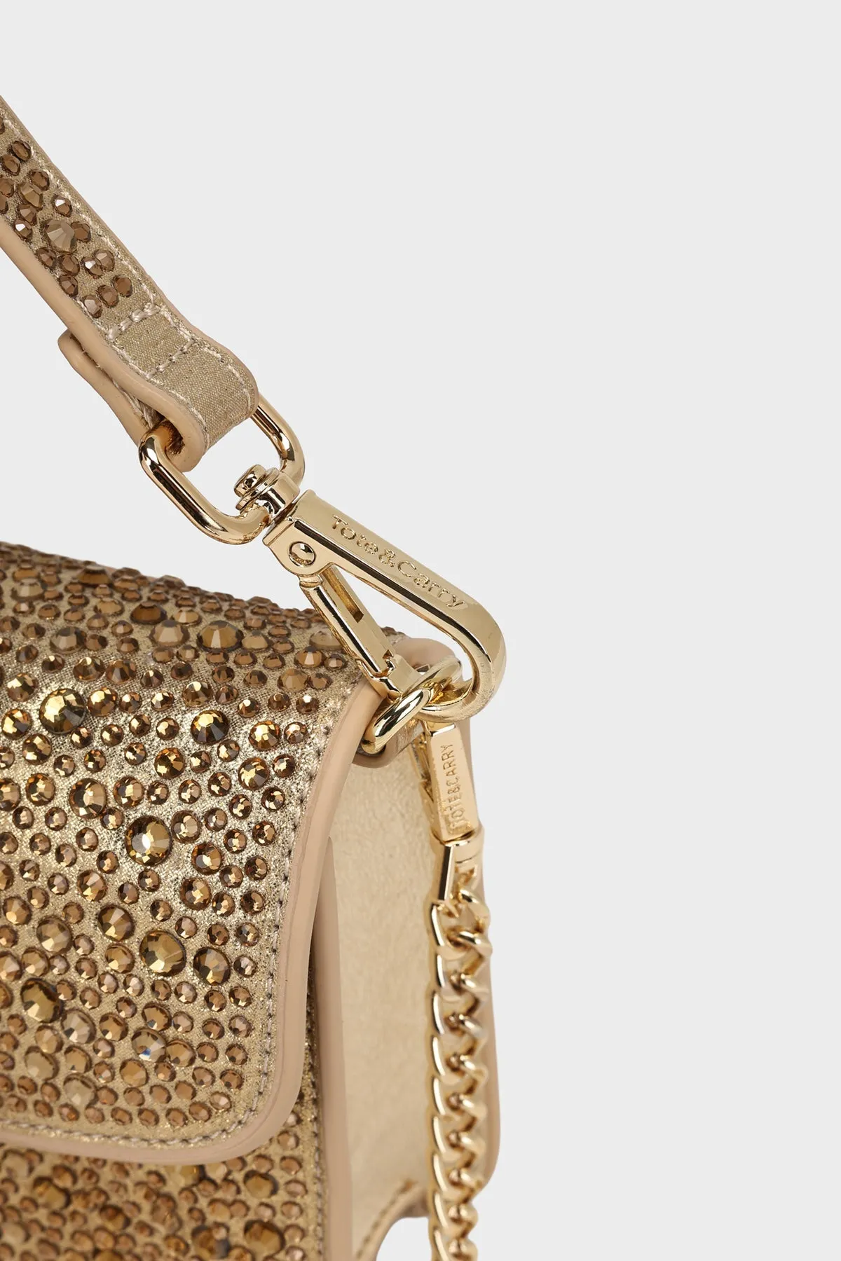 Glitter Shoulder Bag in Gold
