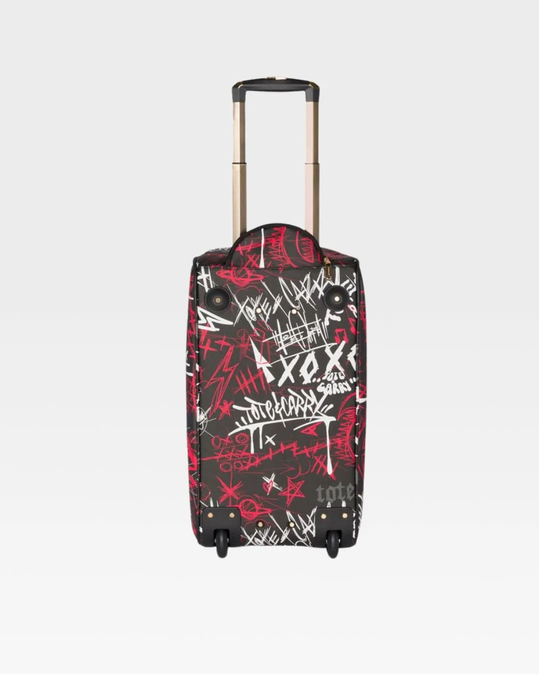 Graffiti Rolling Duffle Bag in Black