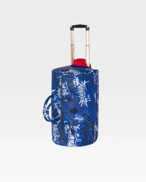 Graffiti Rolling Duffle Bag in Royal Blue