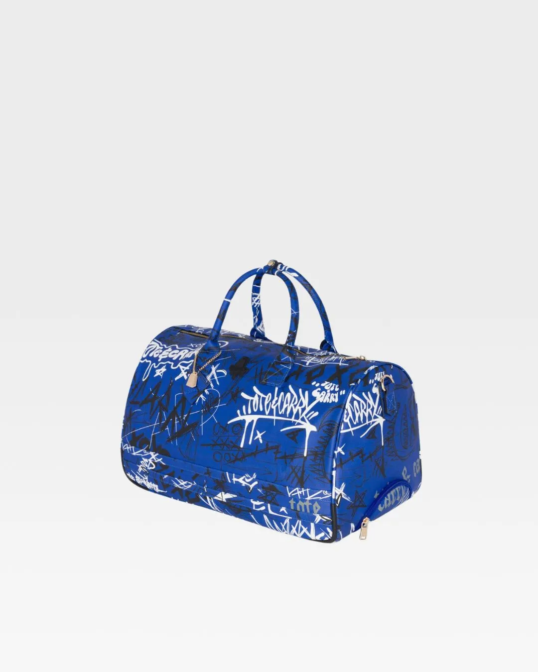 Graffiti Rolling Duffle Bag in Royal Blue