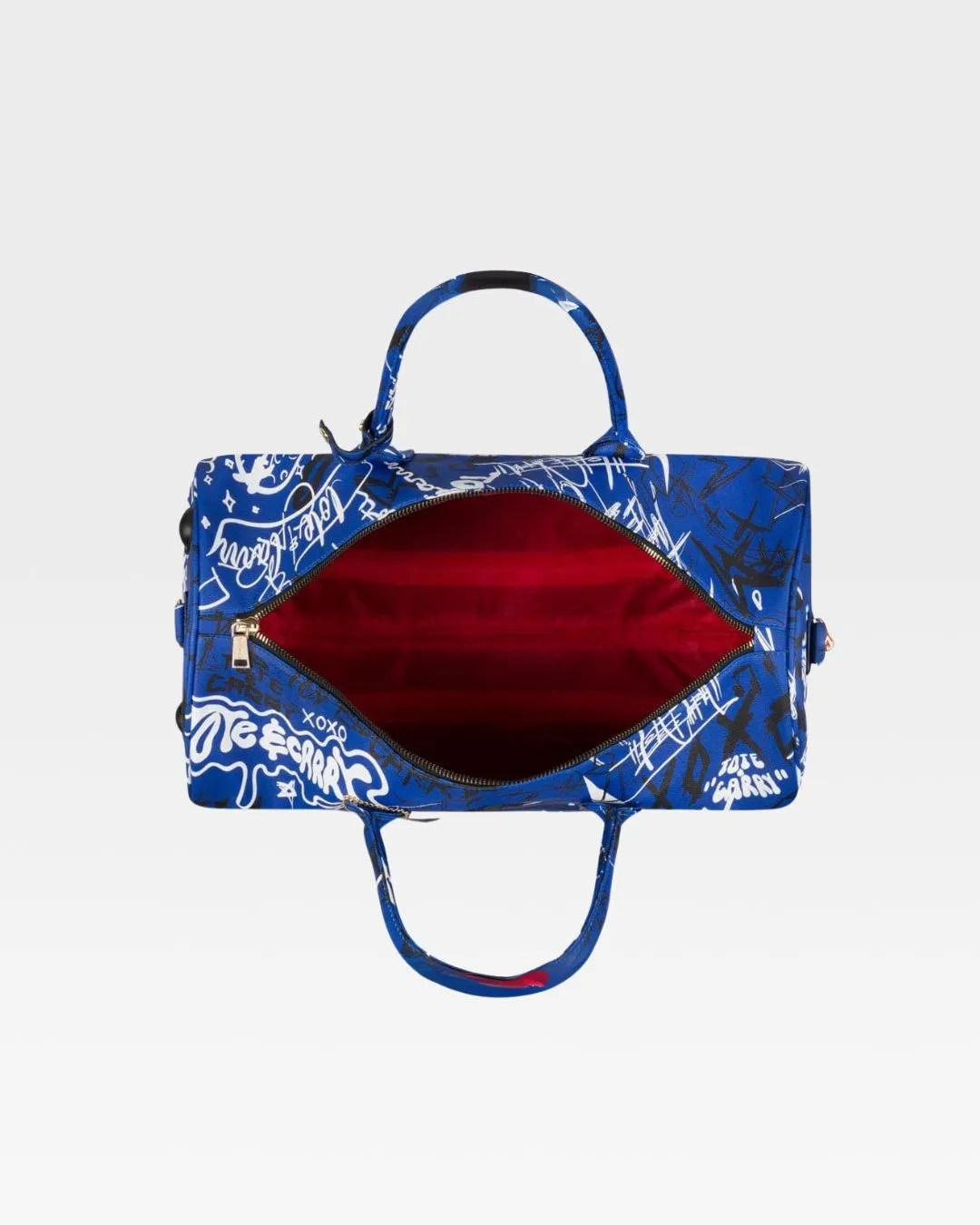 Graffiti Rolling Duffle Bag in Royal Blue