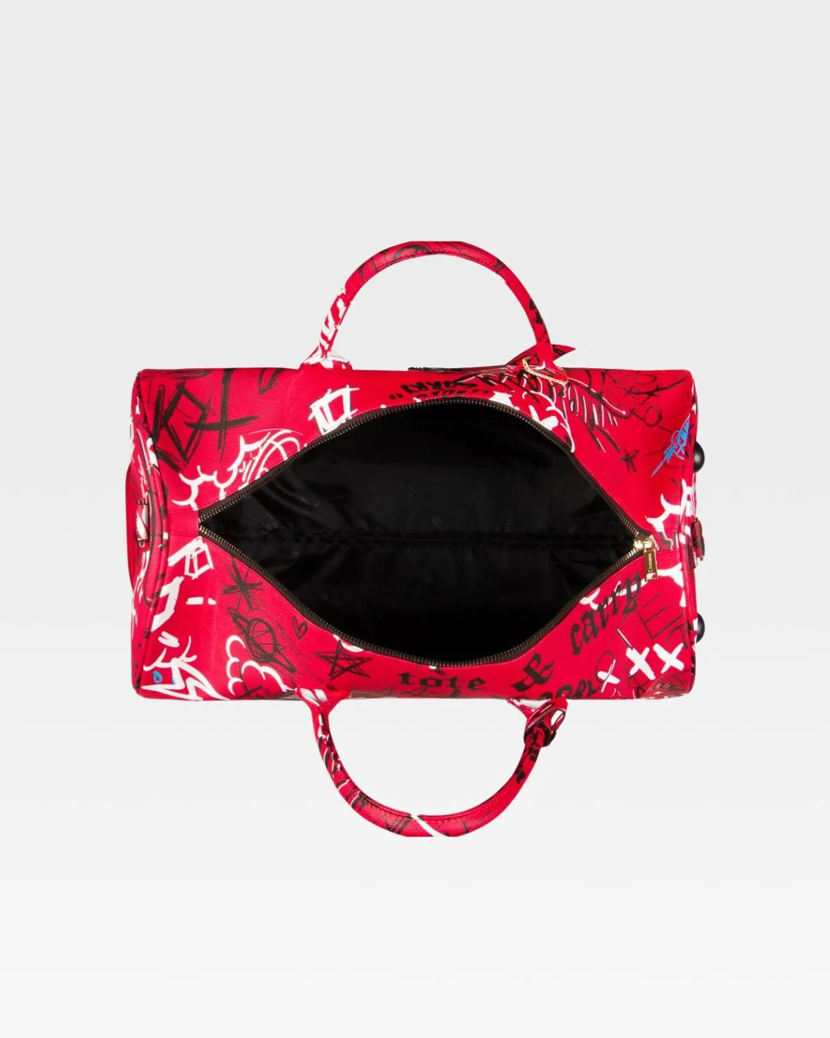Graffiti Tombstone Roller Duffle Set in Red
