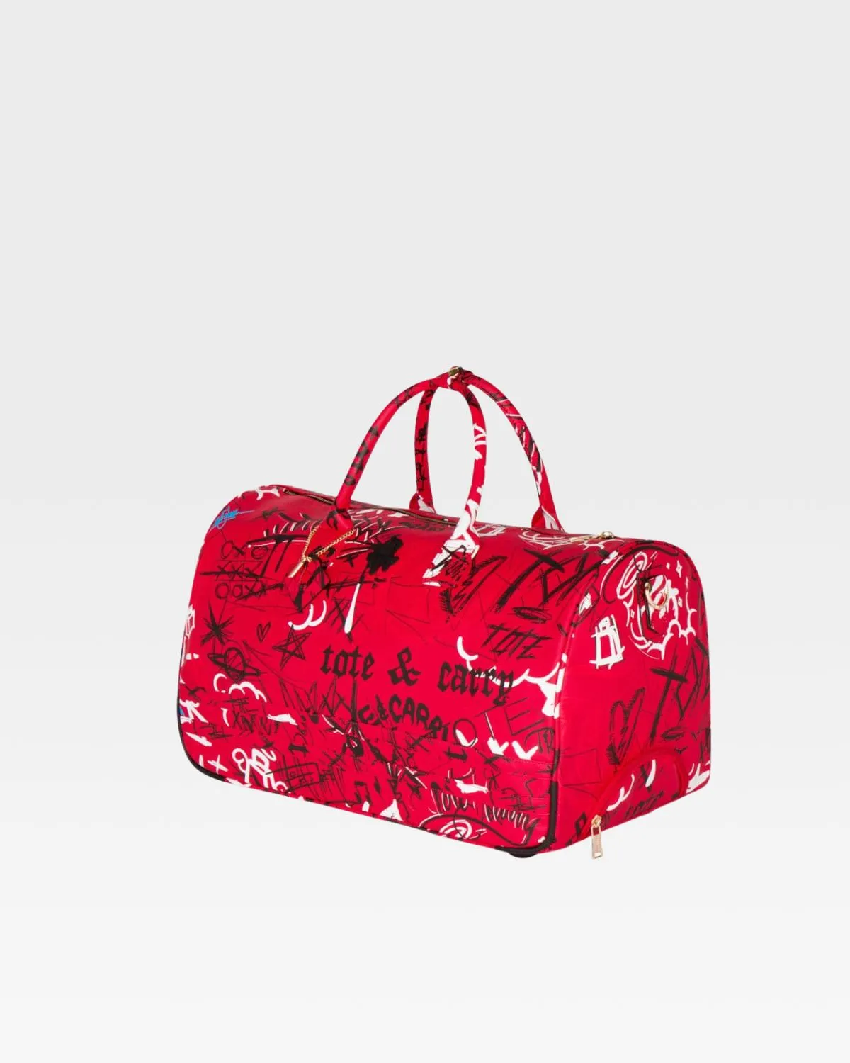 Graffiti Tombstone Roller Duffle Set in Red