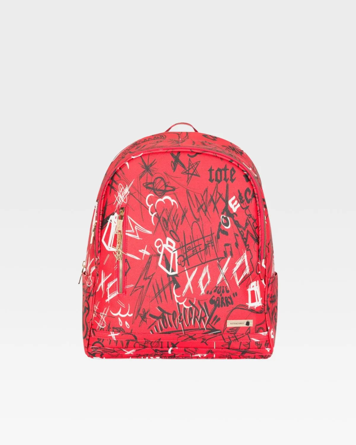 Graffiti Tombstone Roller Duffle Set in Red