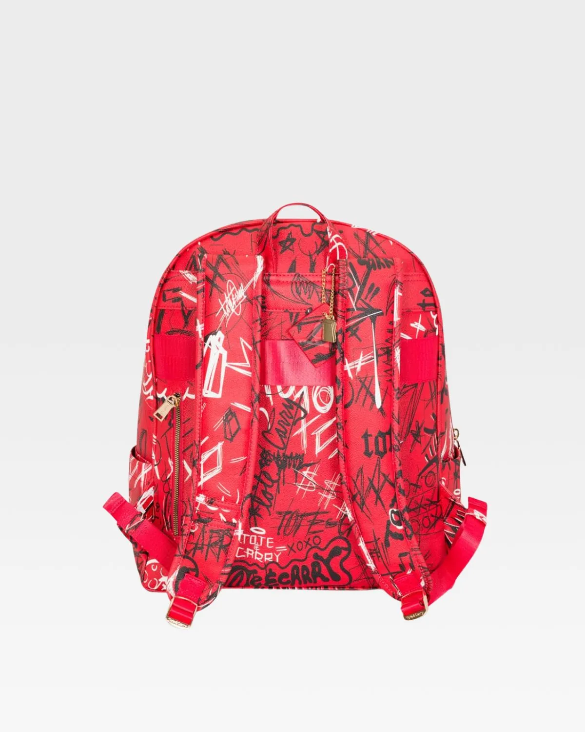 Graffiti Tombstone Roller Duffle Set in Red