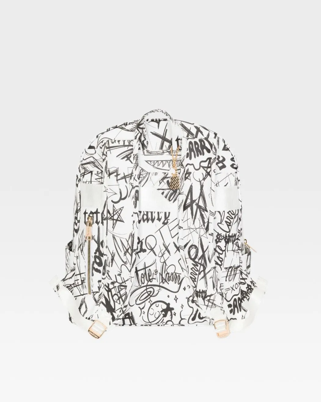 Graffiti Tombstone Roller Duffle Set in White