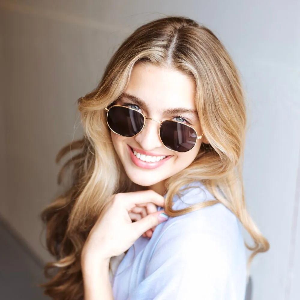 Hailey Hexagon Frame Sunglasses