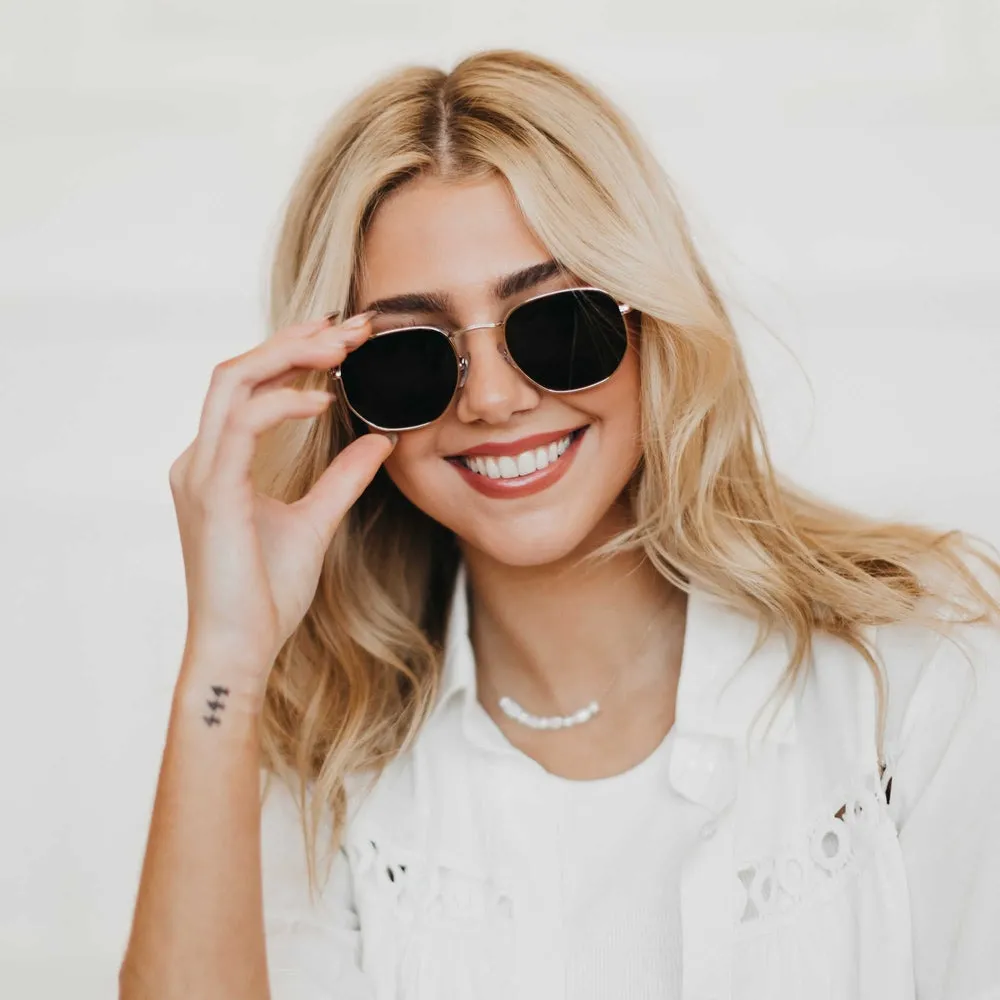 Hailey Hexagon Frame Sunglasses