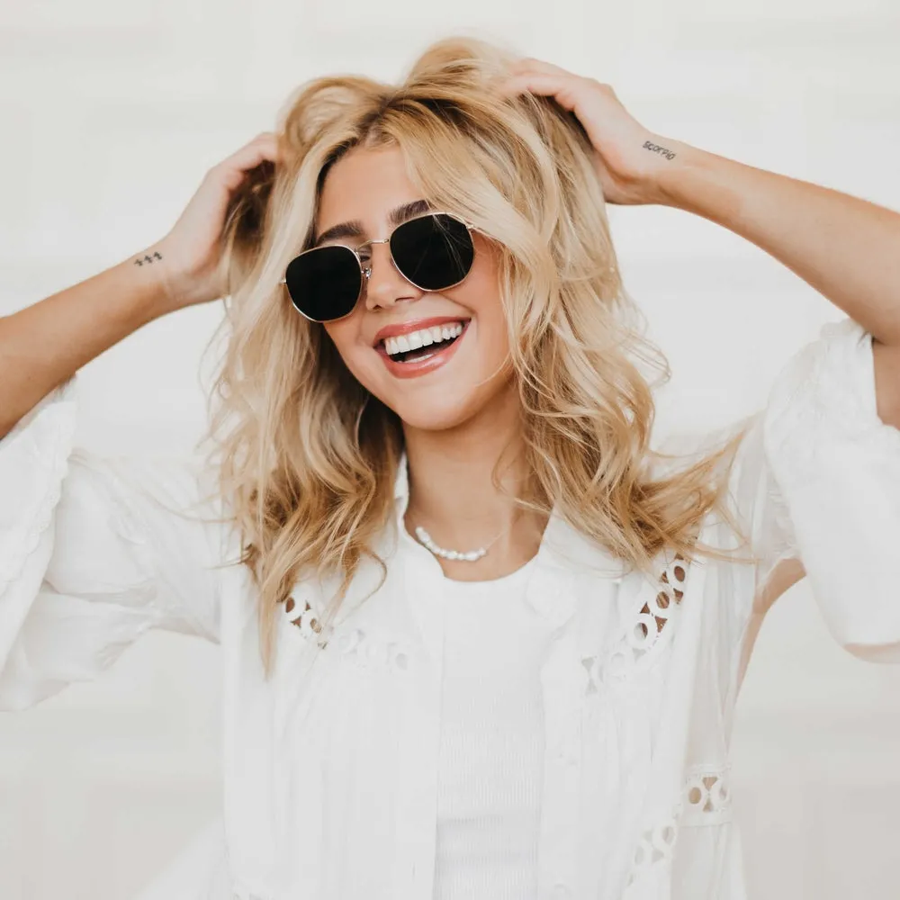 Hailey Hexagon Frame Sunglasses