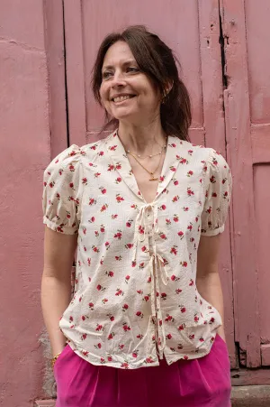 ICHI Rosey Birch Blouse