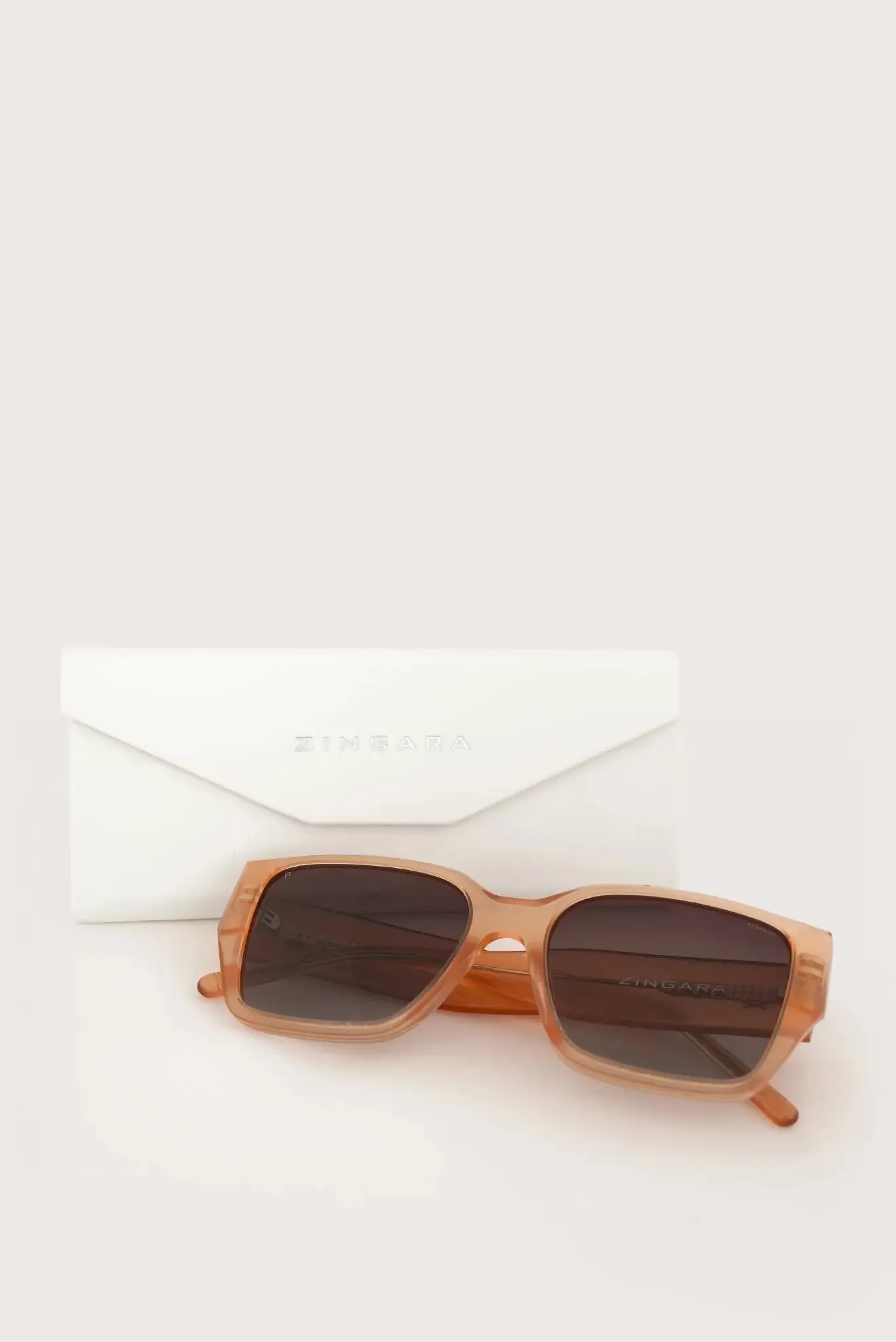 Janick Glasses - Square - Milky Peach