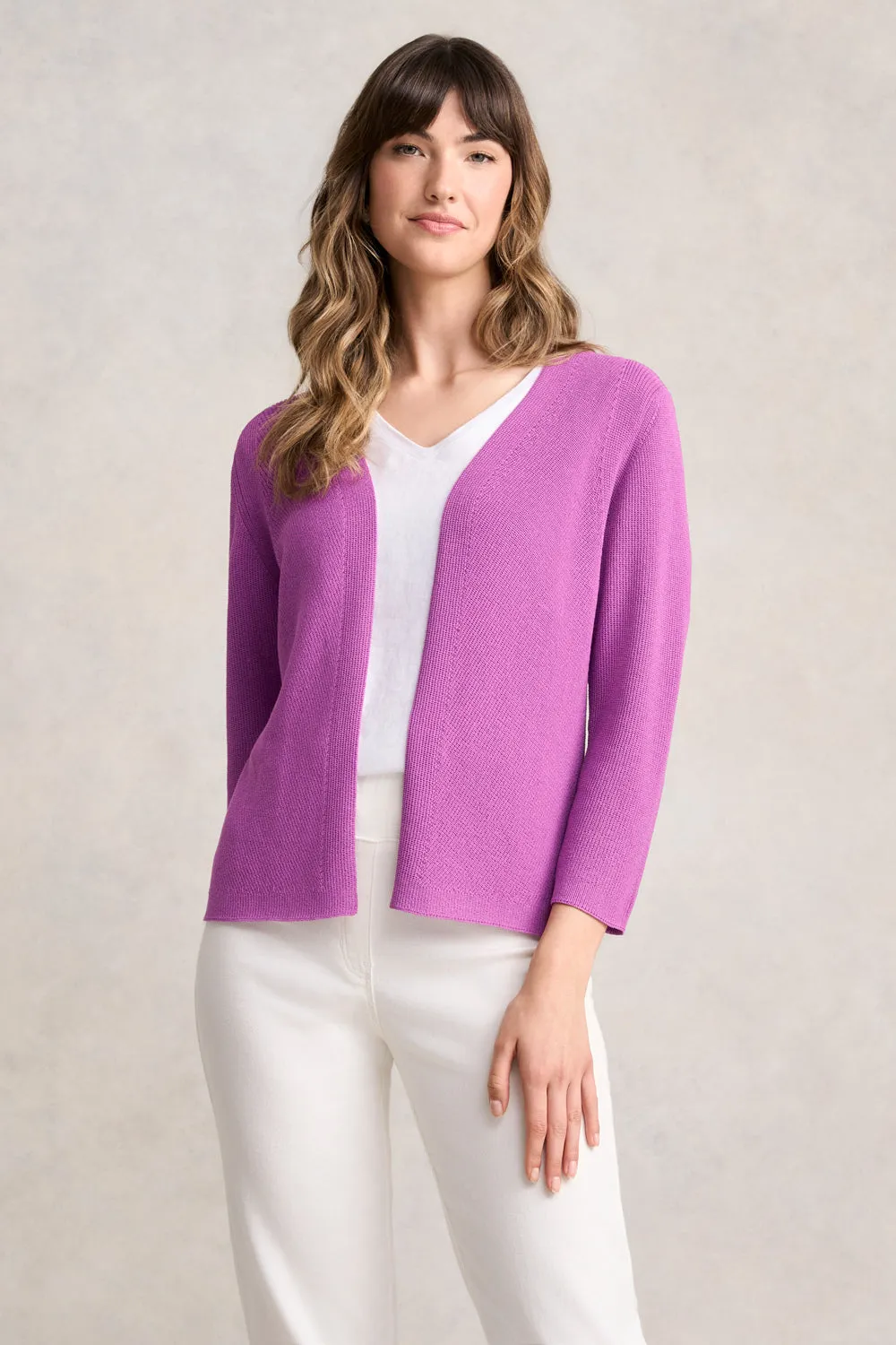 Knitted 3/4 Sleeve Cardigan - First Bloom