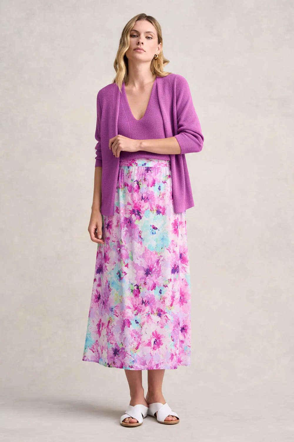 Knitted 3/4 Sleeve Cardigan - First Bloom