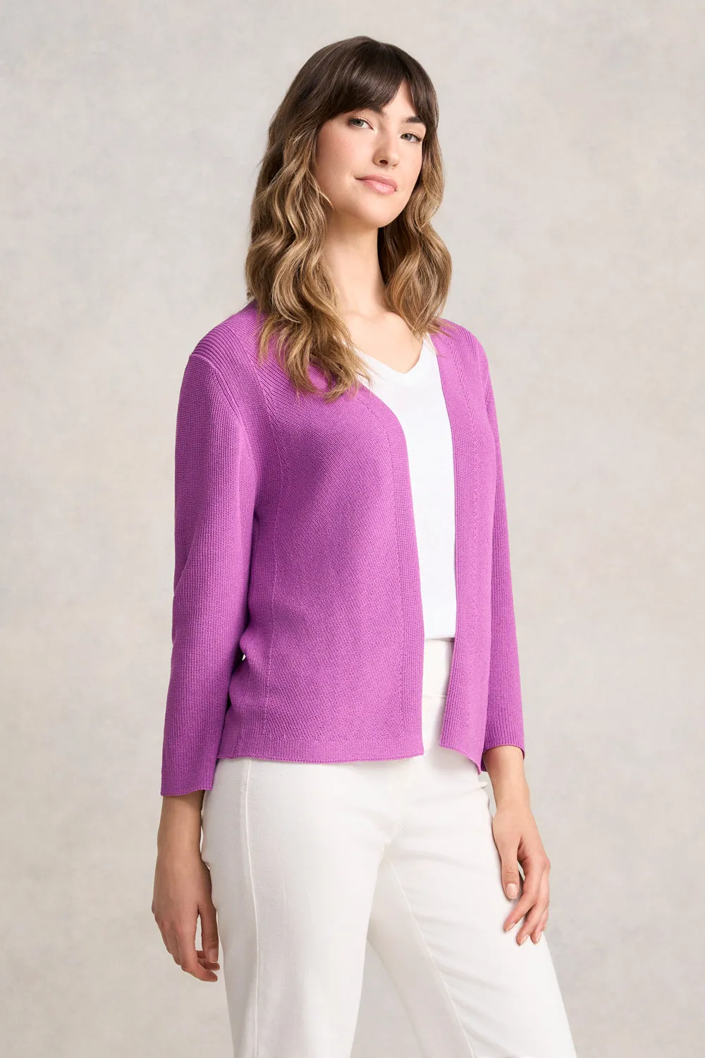 Knitted 3/4 Sleeve Cardigan - First Bloom