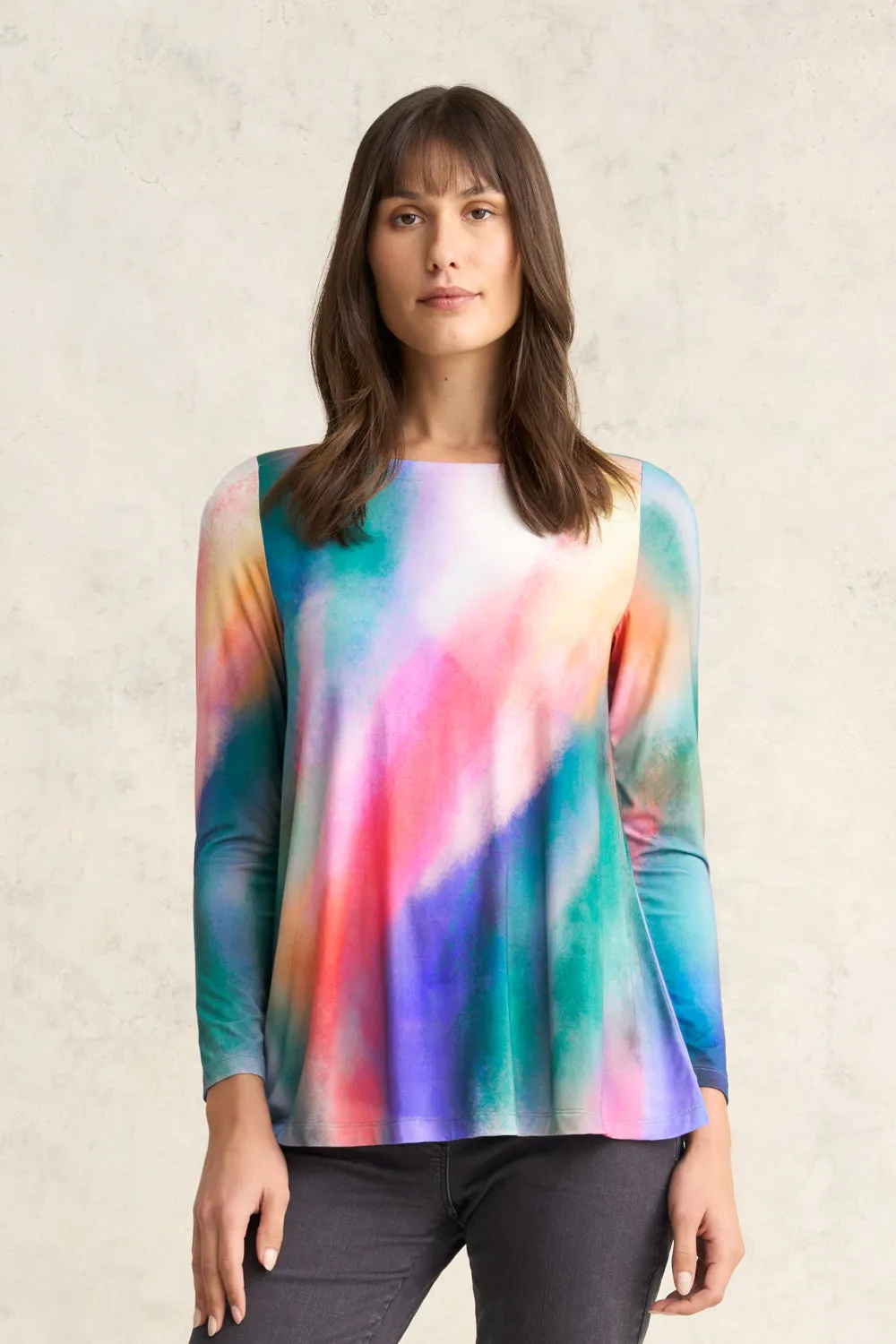 Long Sleeve Swing Tee - Aurora Print