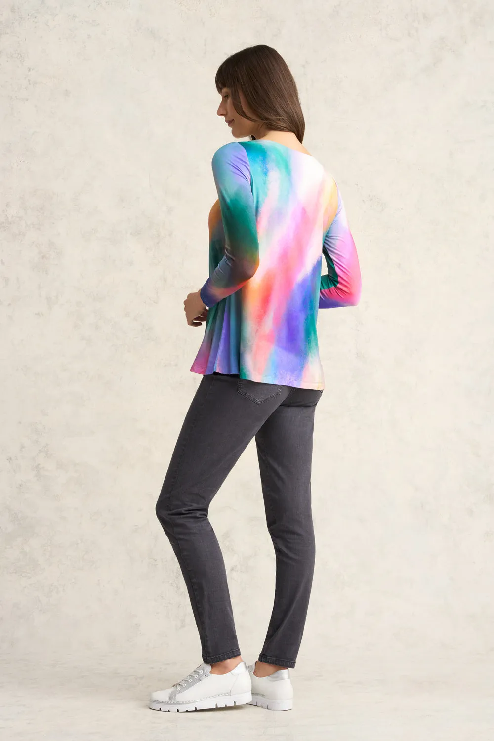 Long Sleeve Swing Tee - Aurora Print