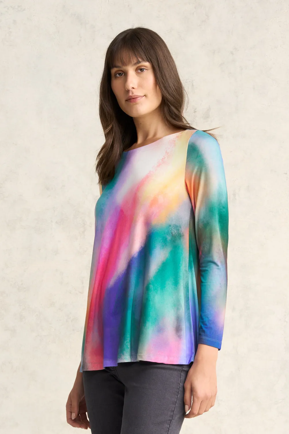 Long Sleeve Swing Tee - Aurora Print