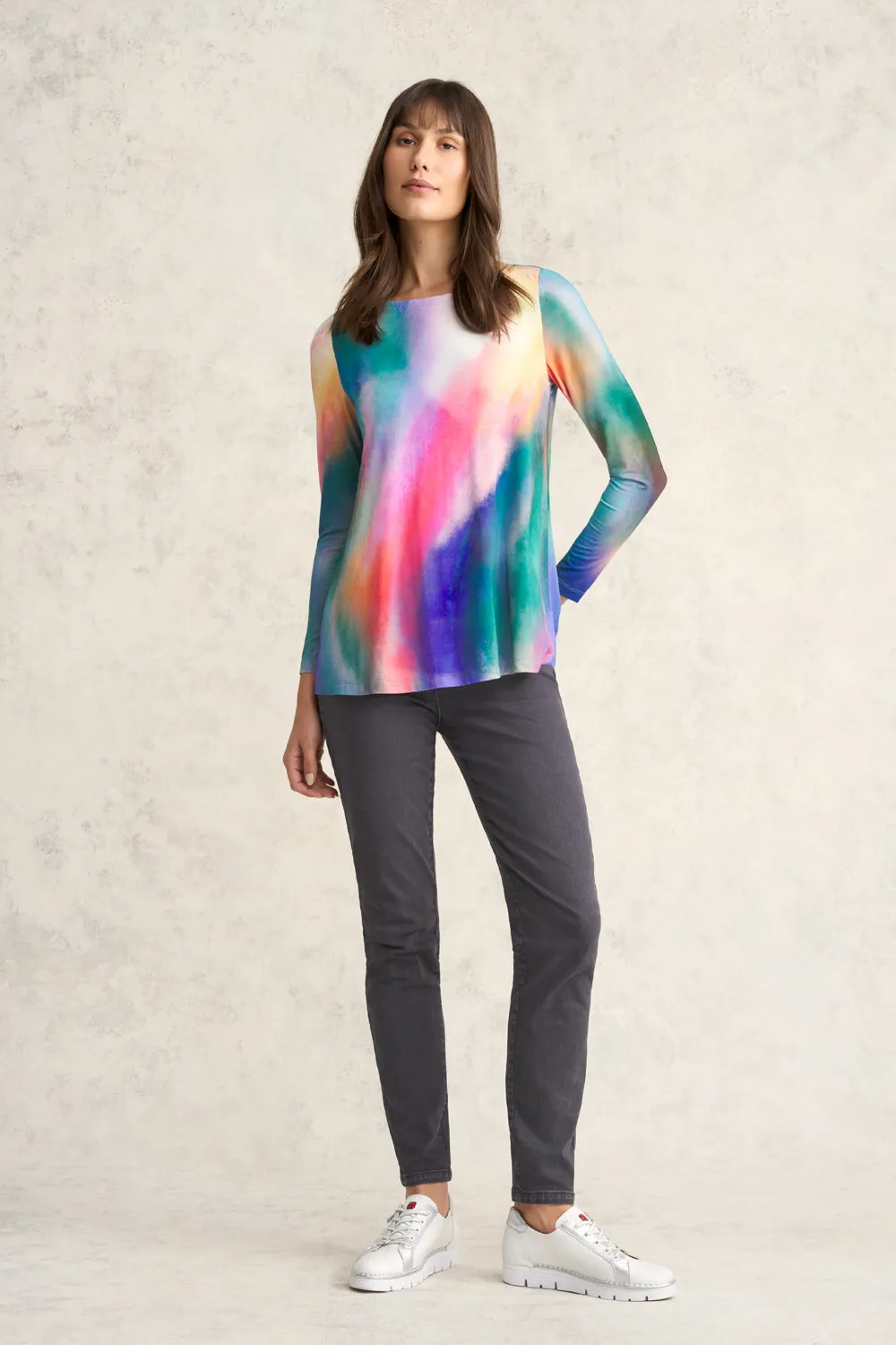 Long Sleeve Swing Tee - Aurora Print