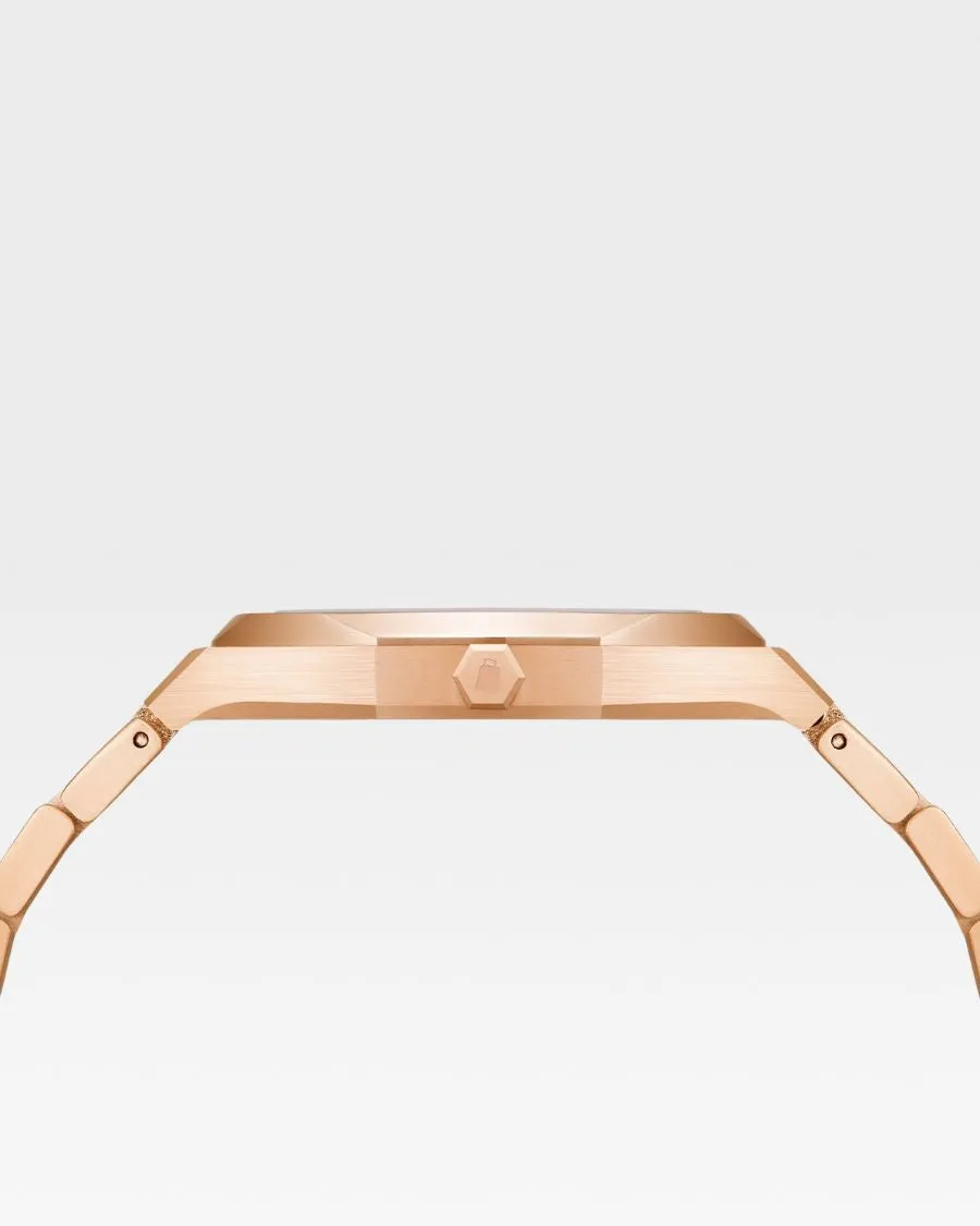 Lux Ambassador Rose Gold Burgundy Watch