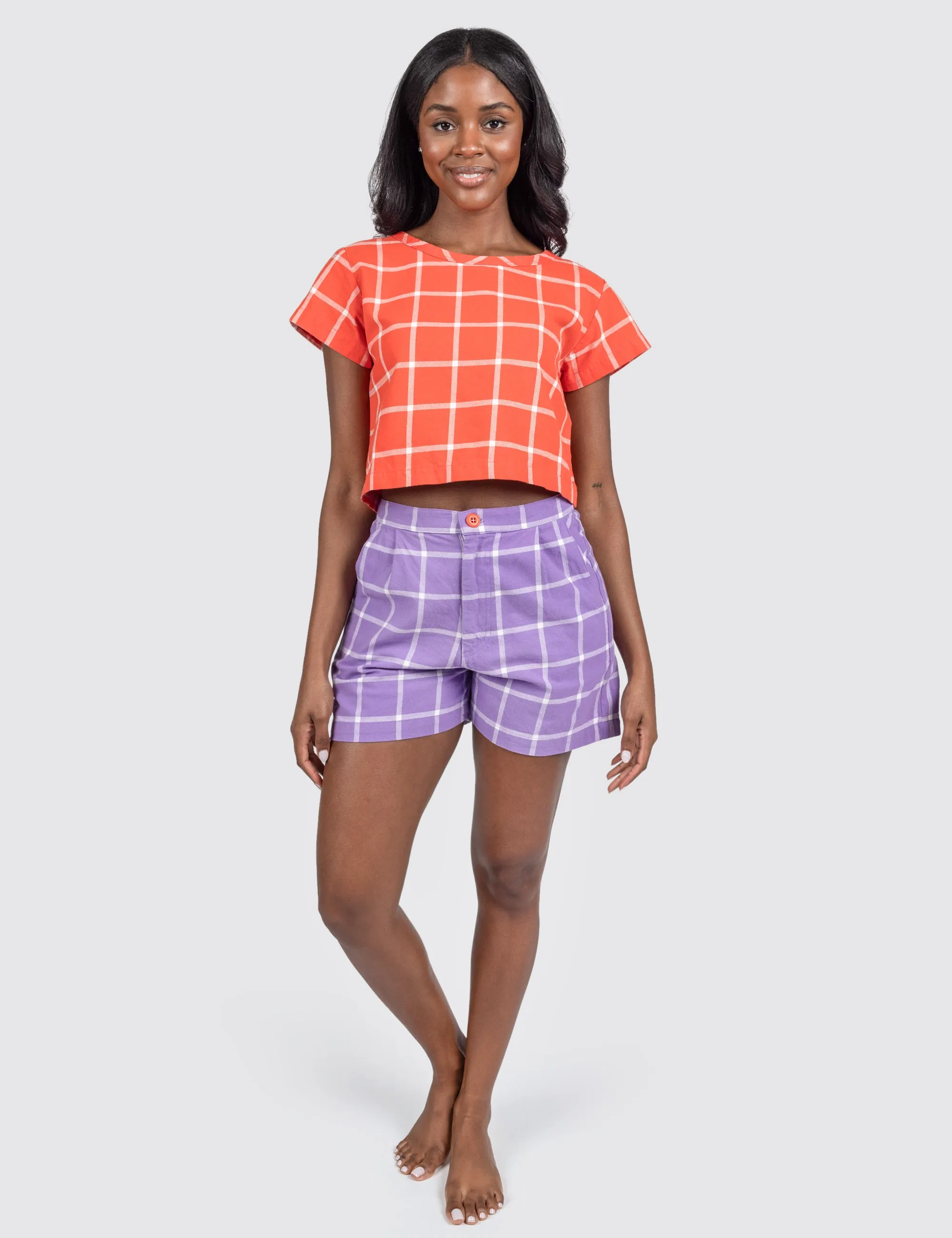 Majesty Grid Ellie Shorts