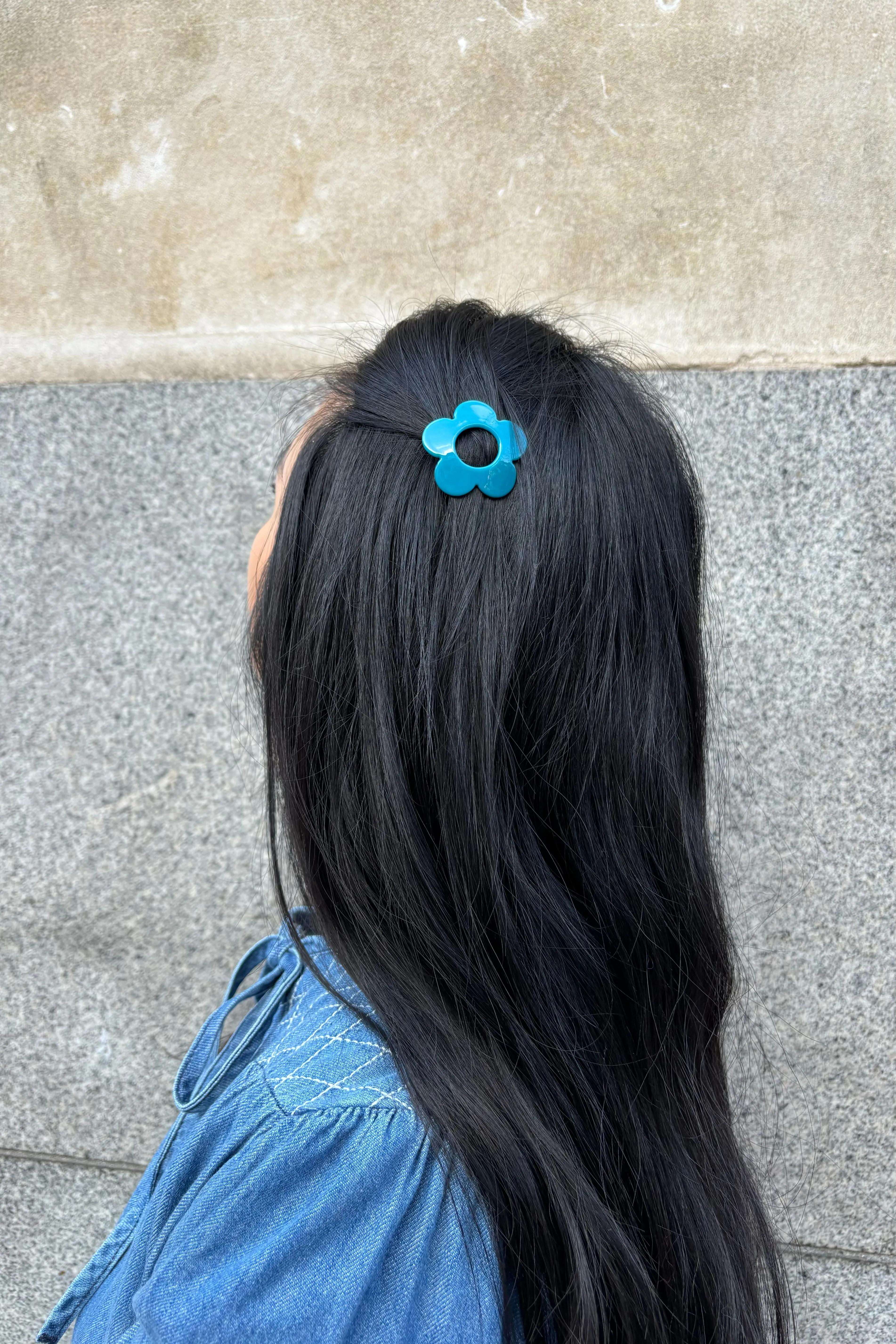 Mercantile Flower Blue Hair Clip