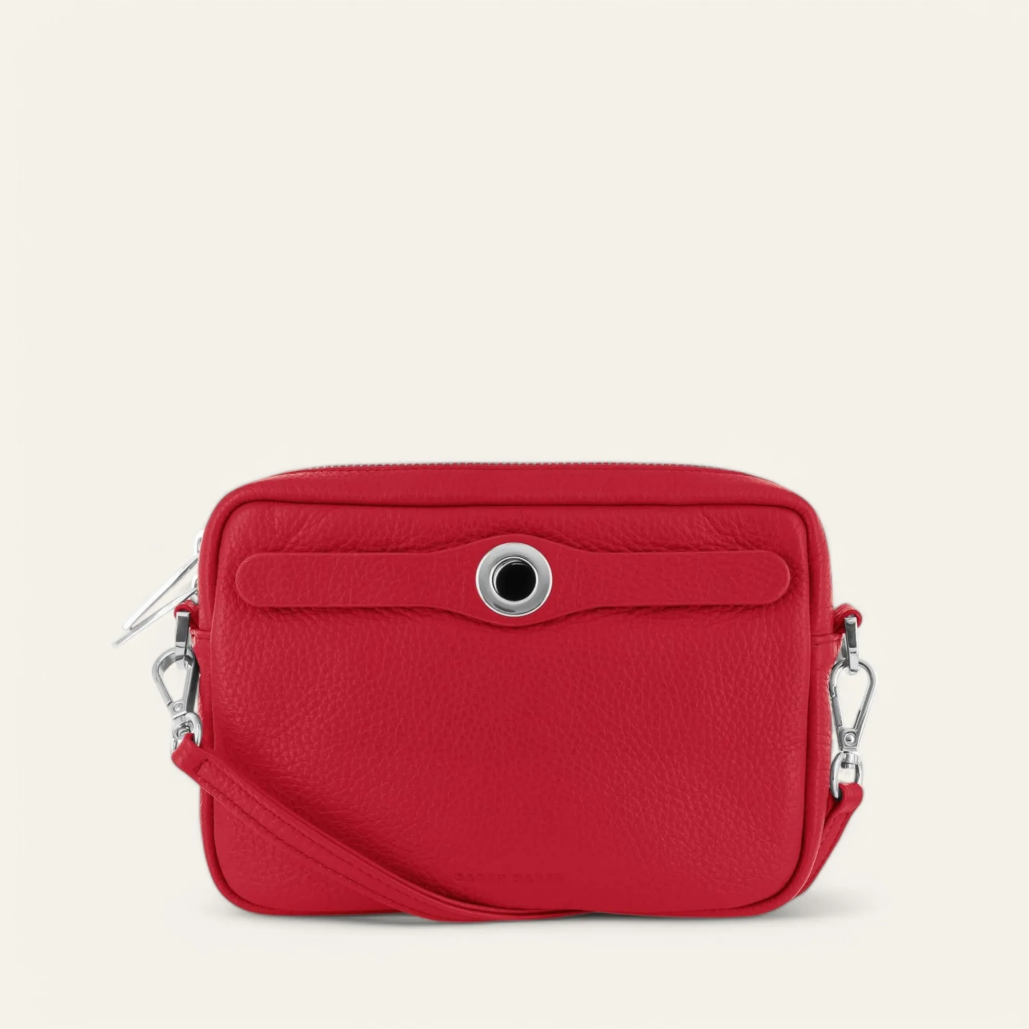 Millie Crossbody | Pillarbox Red with Silver hardware