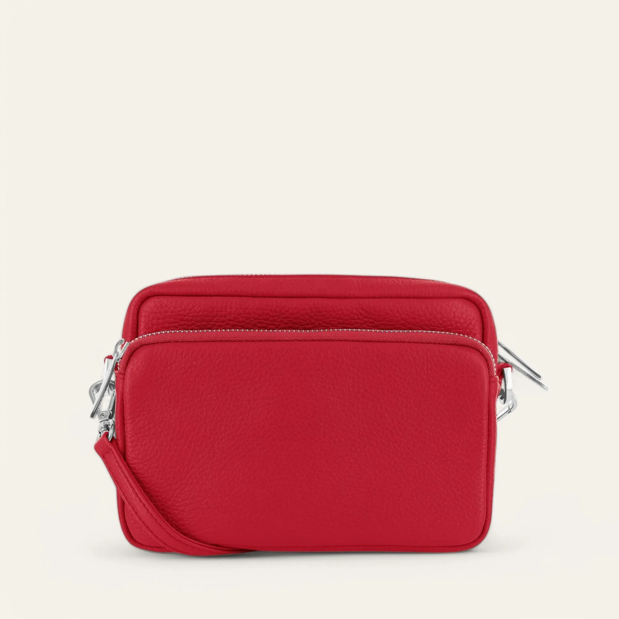 Millie Crossbody | Pillarbox Red with Silver hardware