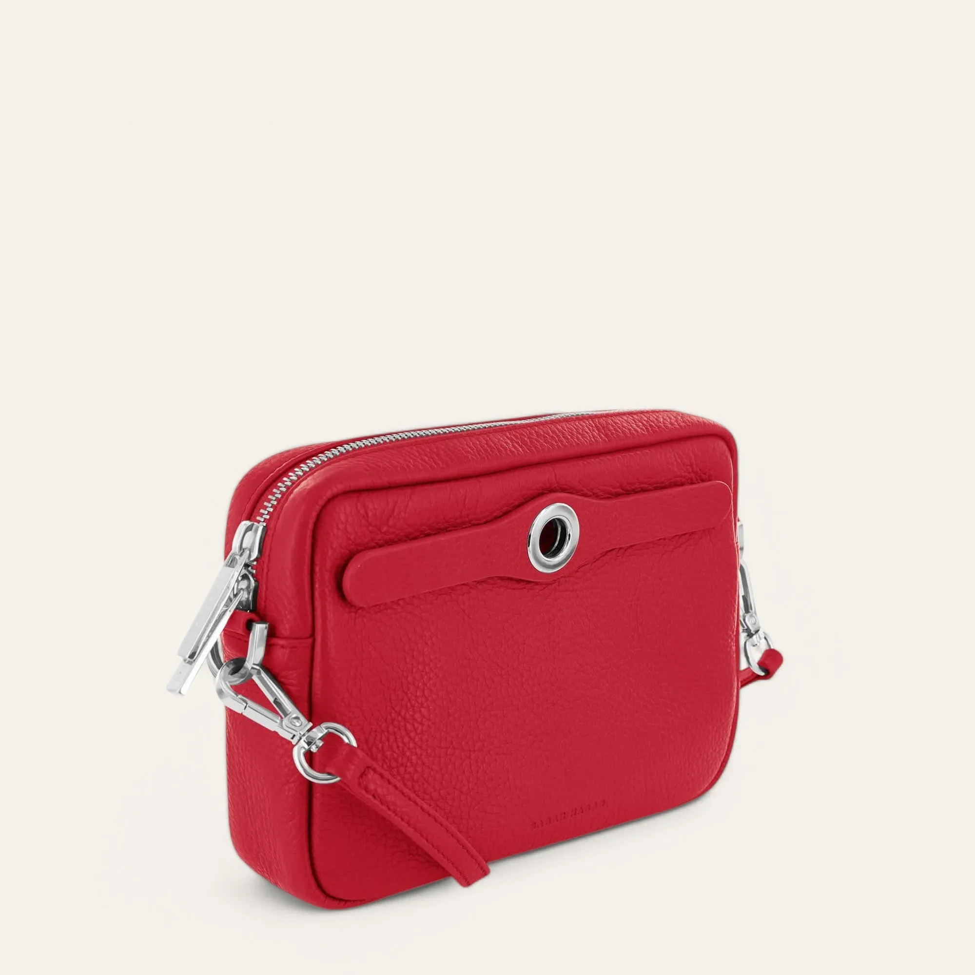 Millie Crossbody | Pillarbox Red with Silver hardware
