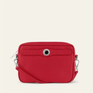 Millie Crossbody | Pillarbox Red with Silver hardware
