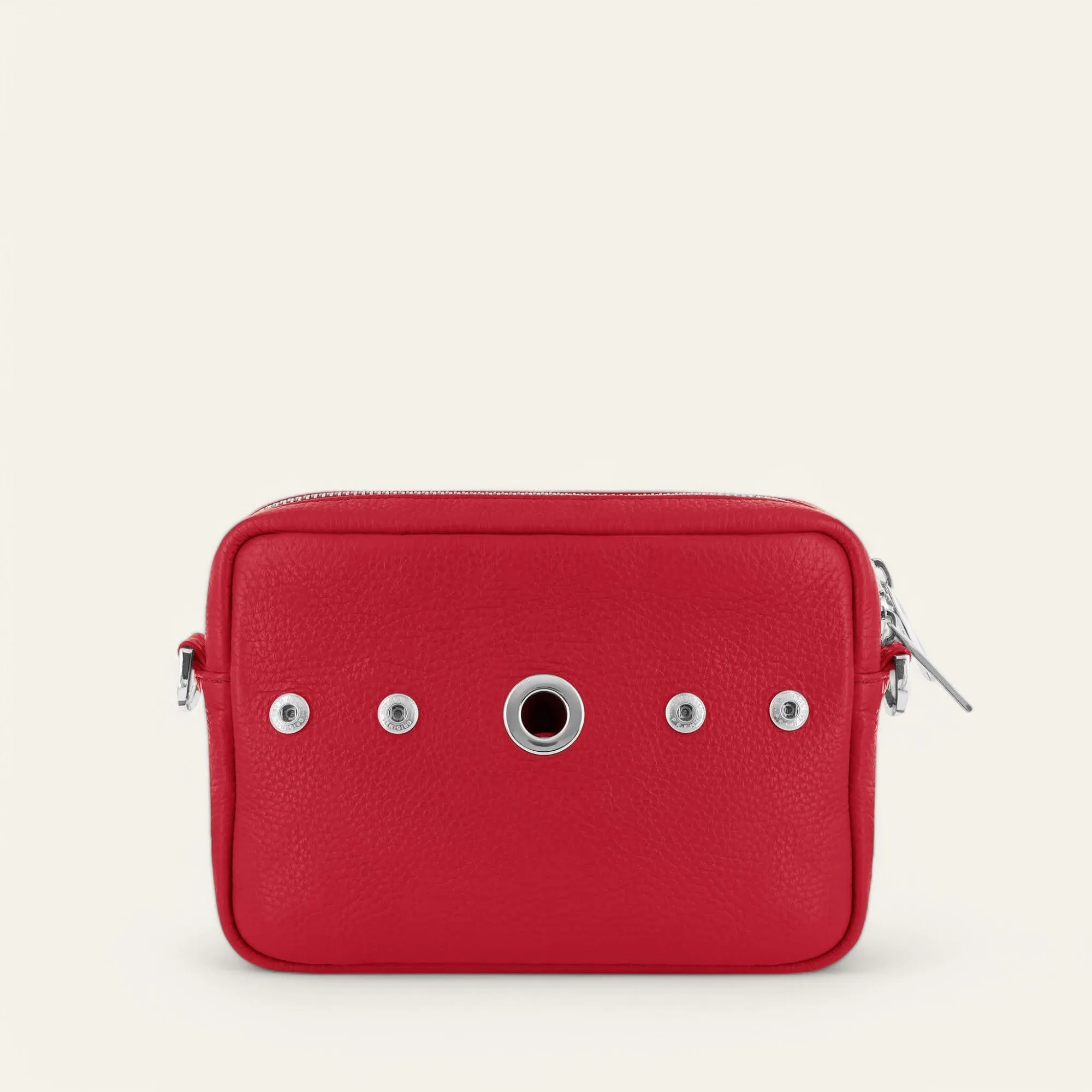 Millie Crossbody | Pillarbox Red with Silver hardware