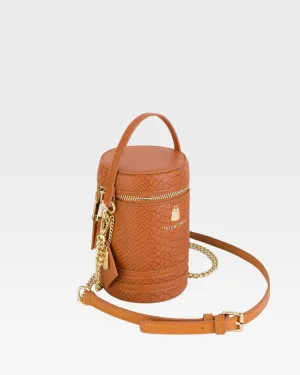Mini Barrel Purse in Caramel