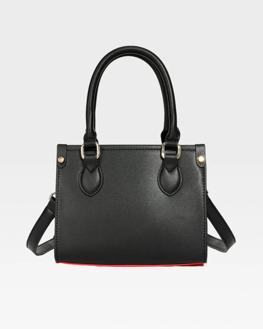 Mini Tote Bag in Black Red Bottom
