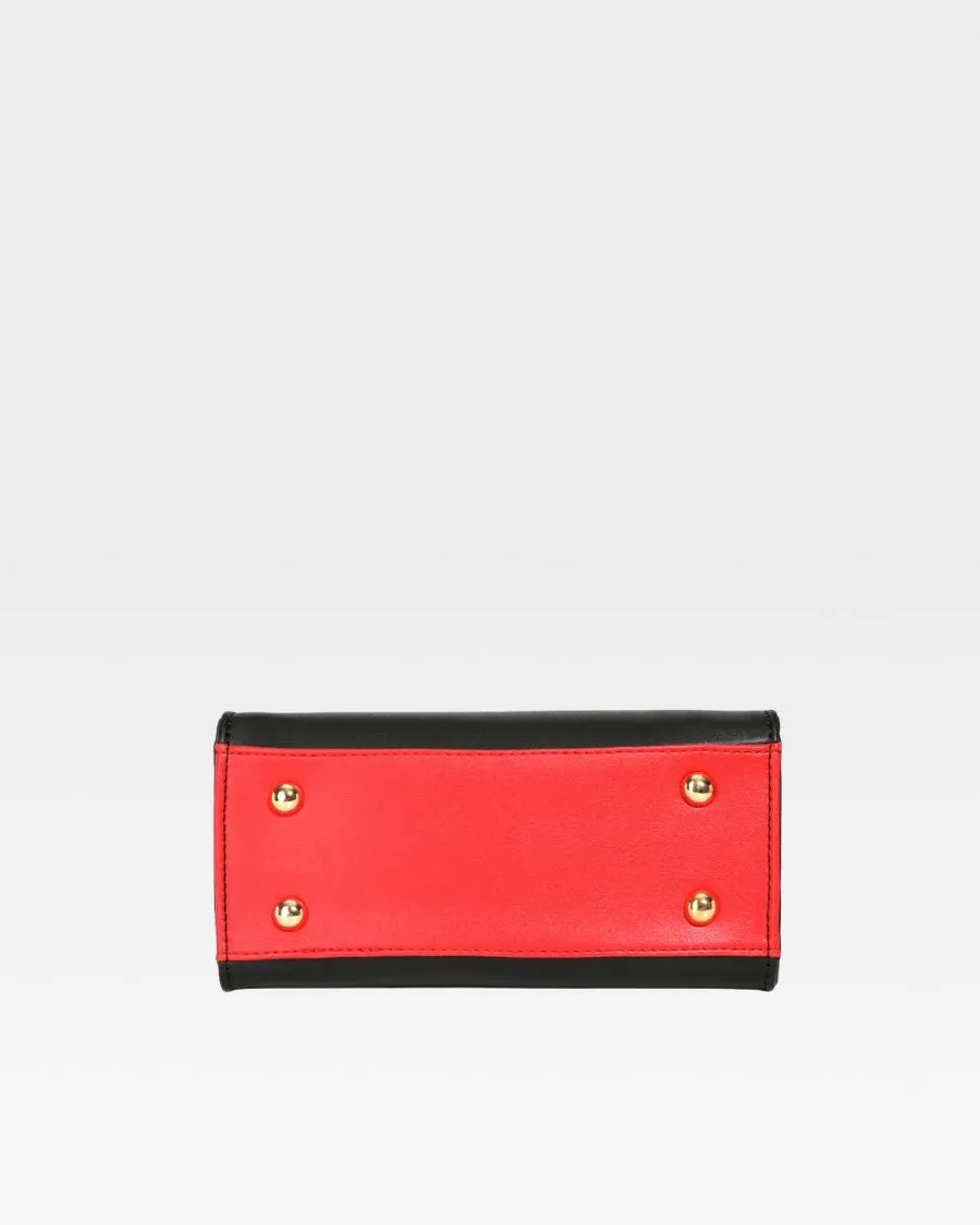 Mini Tote Bag in Black Red Bottom