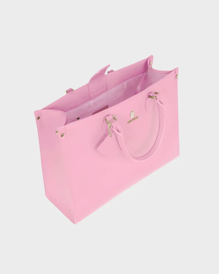 Mini Tote Bag in Bubble Gum Pink