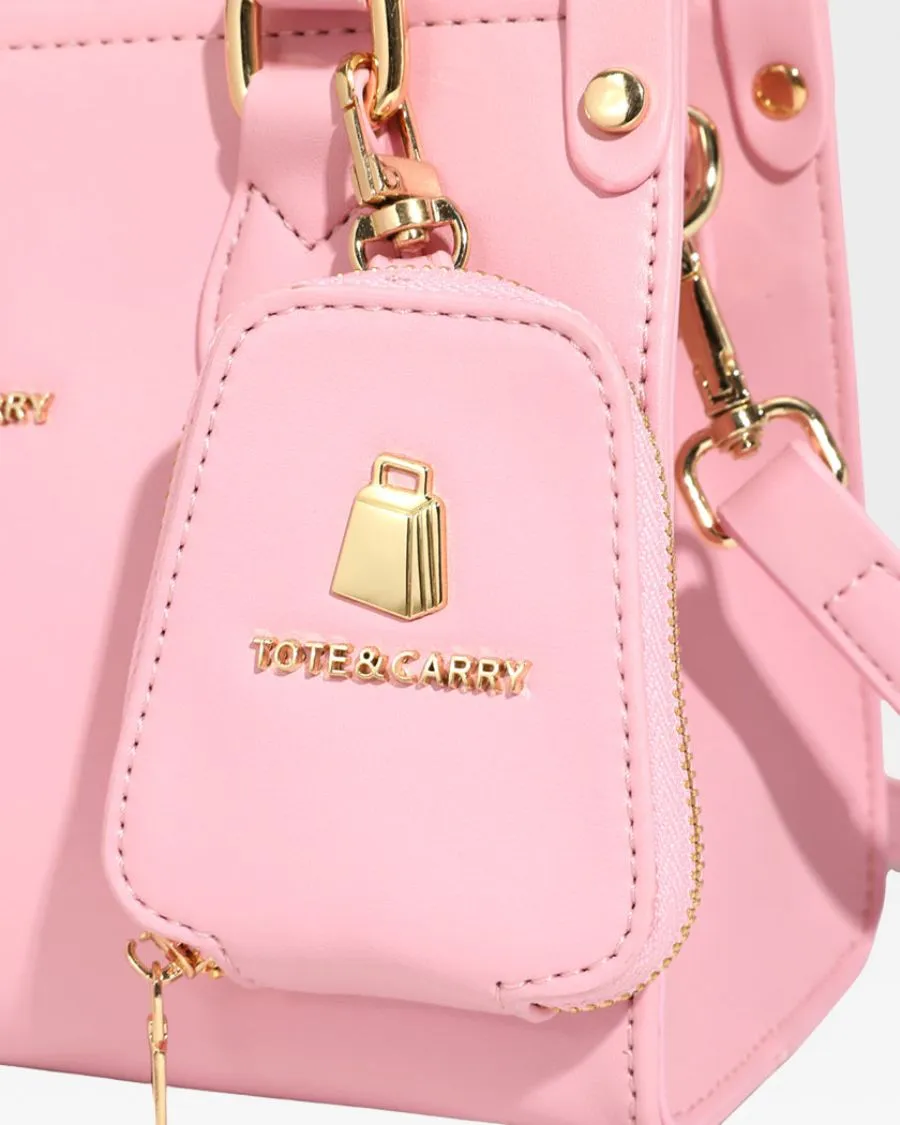 Mini Tote Bag in Bubble Gum Pink