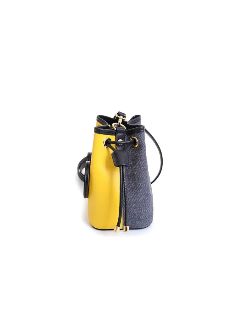 Minions Denim with Leather Shoulder Bag