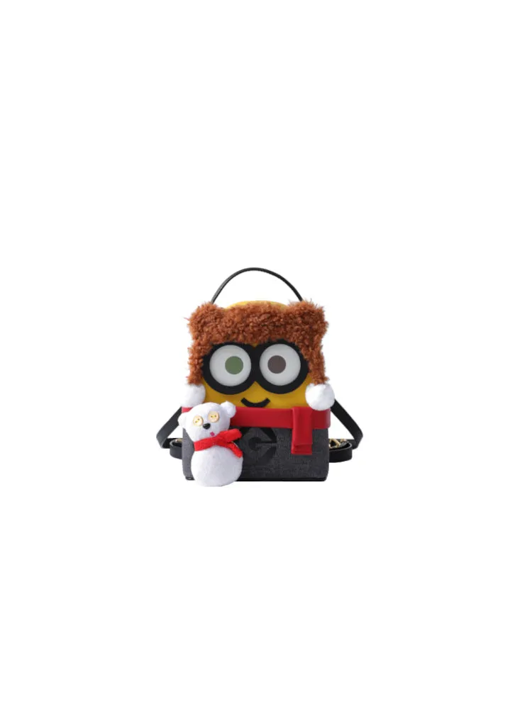 Minions Fur with Leather Backpack