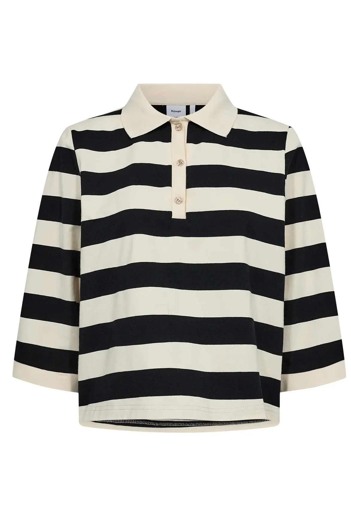 Numph Vindy Caviar Polo Top