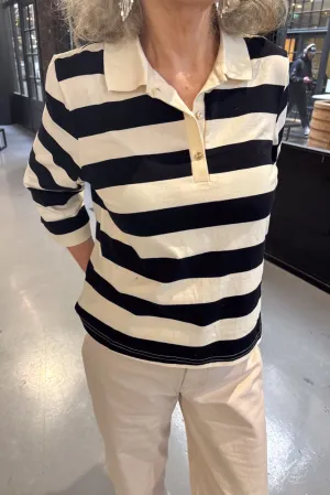 Numph Vindy Caviar Polo Top