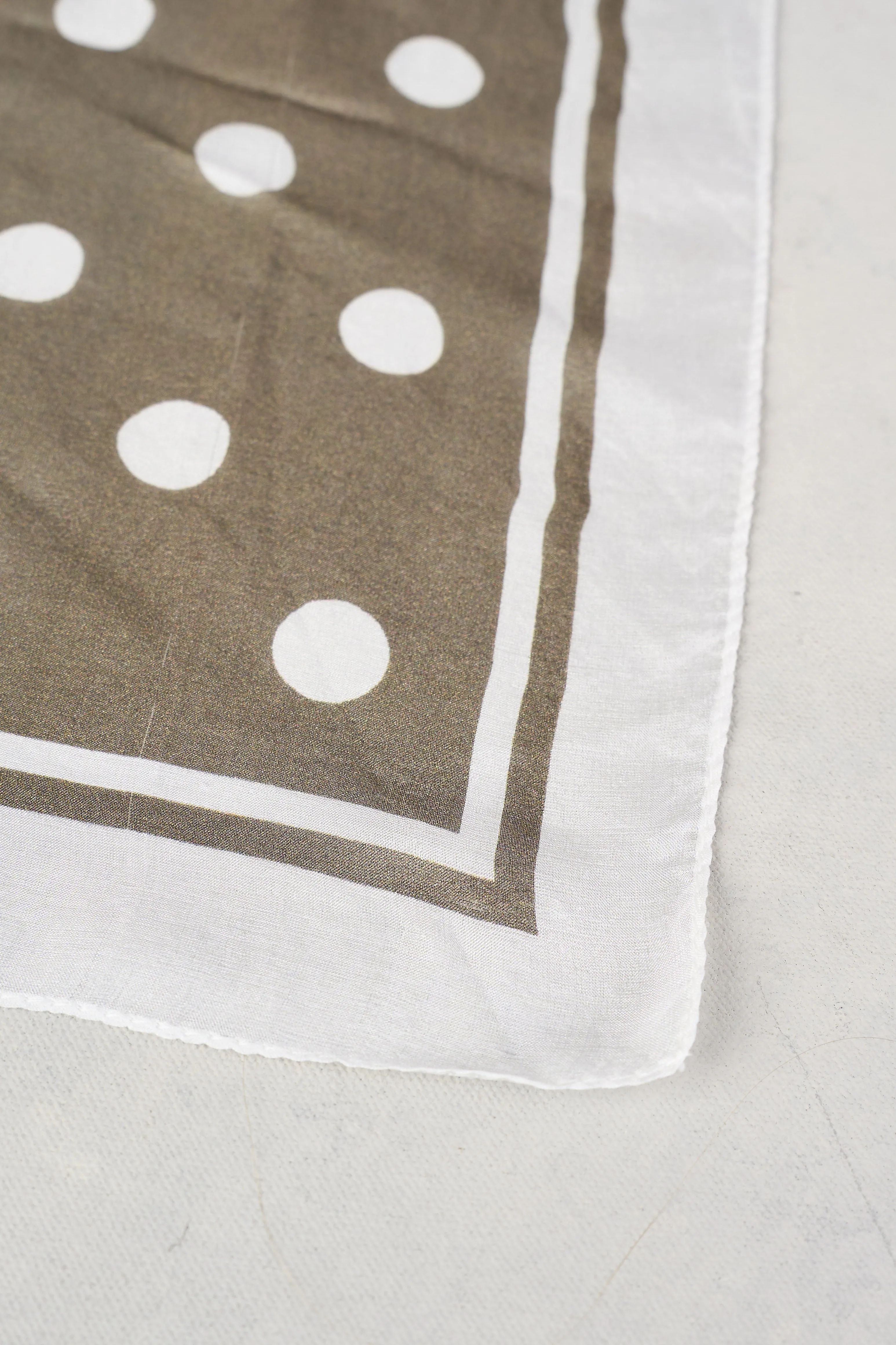 Olive Polka Dots Scarf