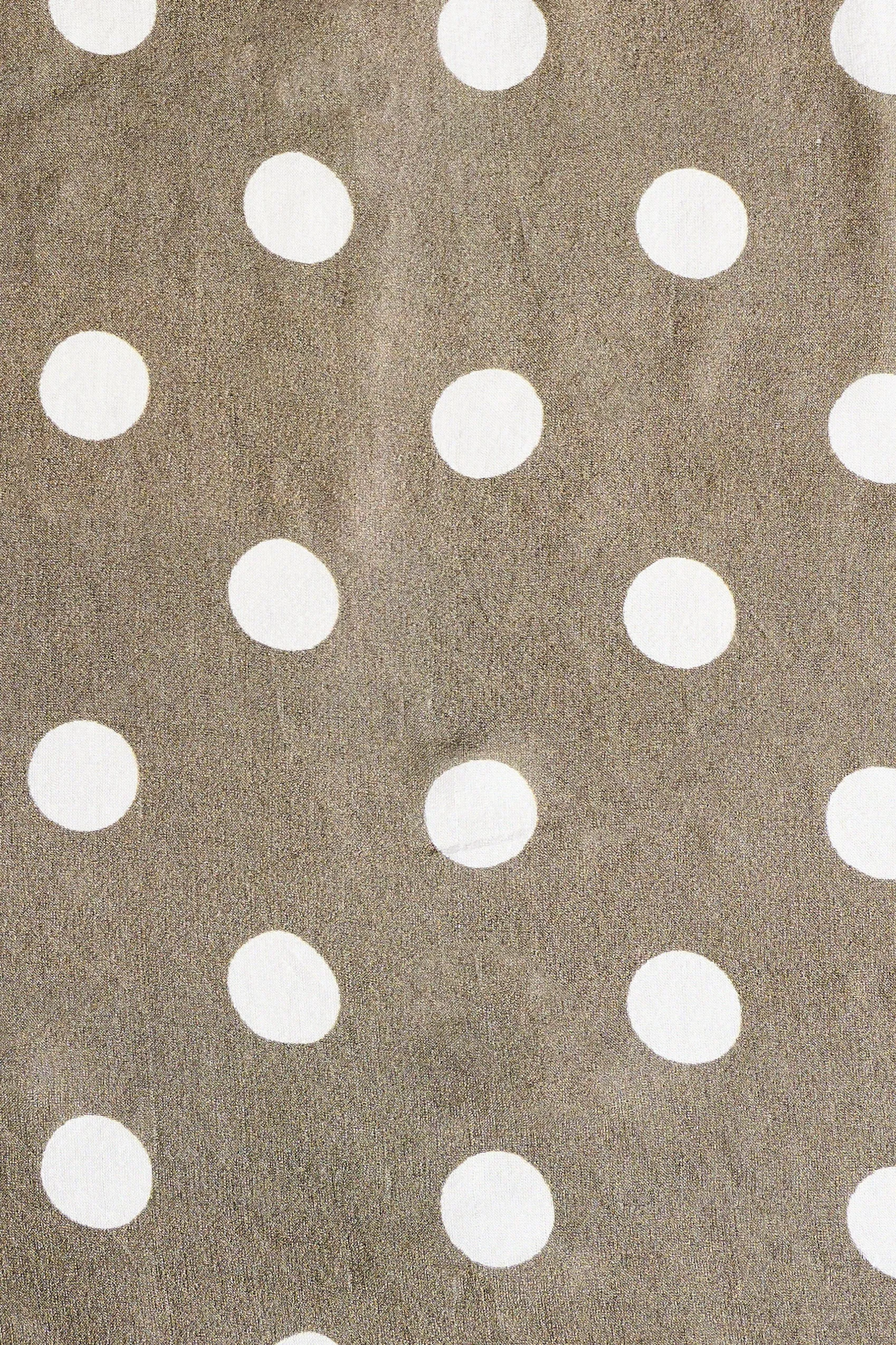 Olive Polka Dots Scarf