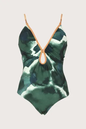 One-Piece Swimsuit with Braided Straps Cluis