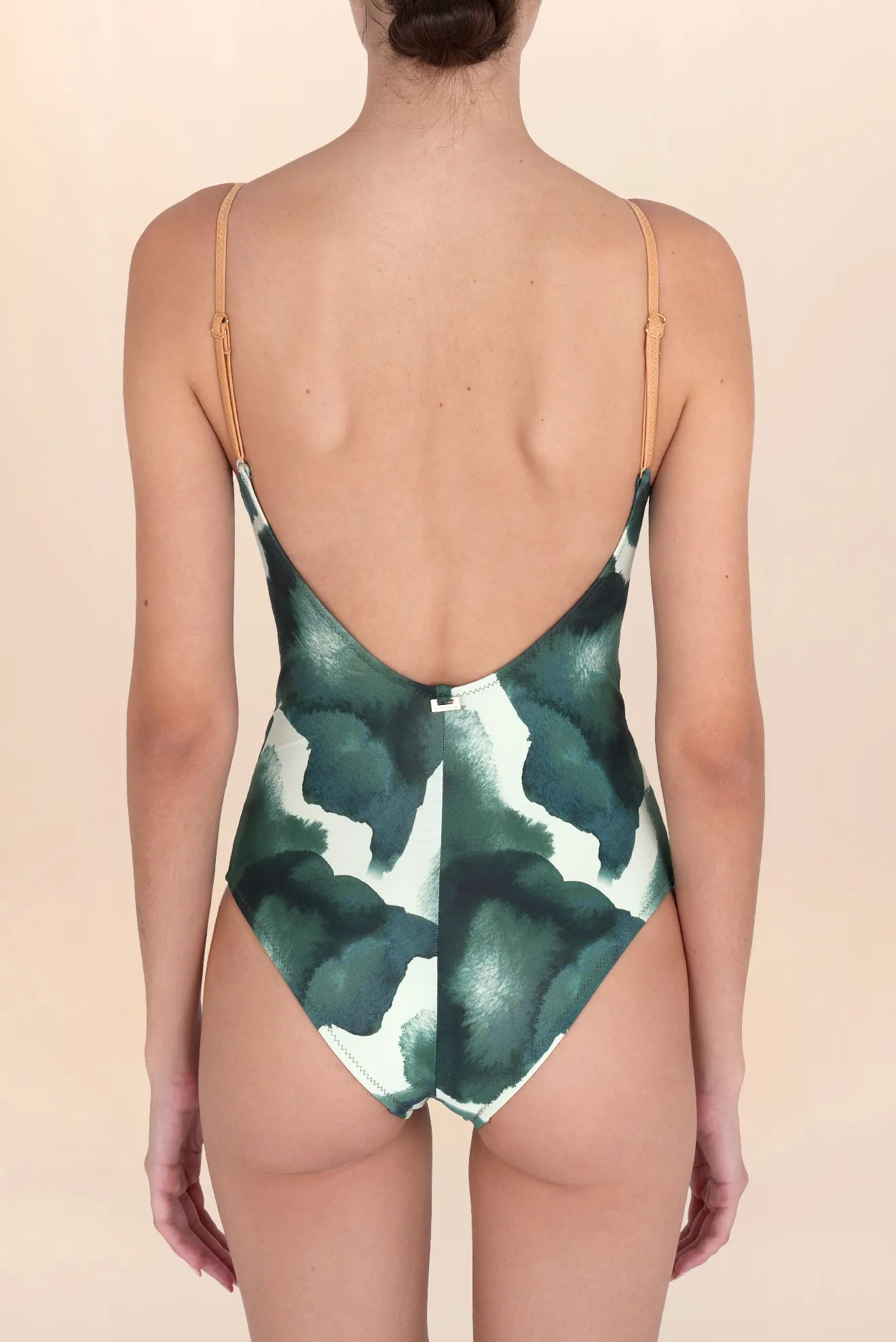 One-Piece Swimsuit with Braided Straps Cluis