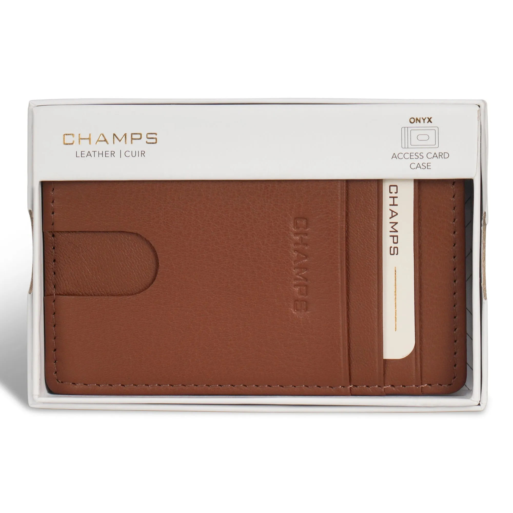 Onyx / Leather Access Card Case