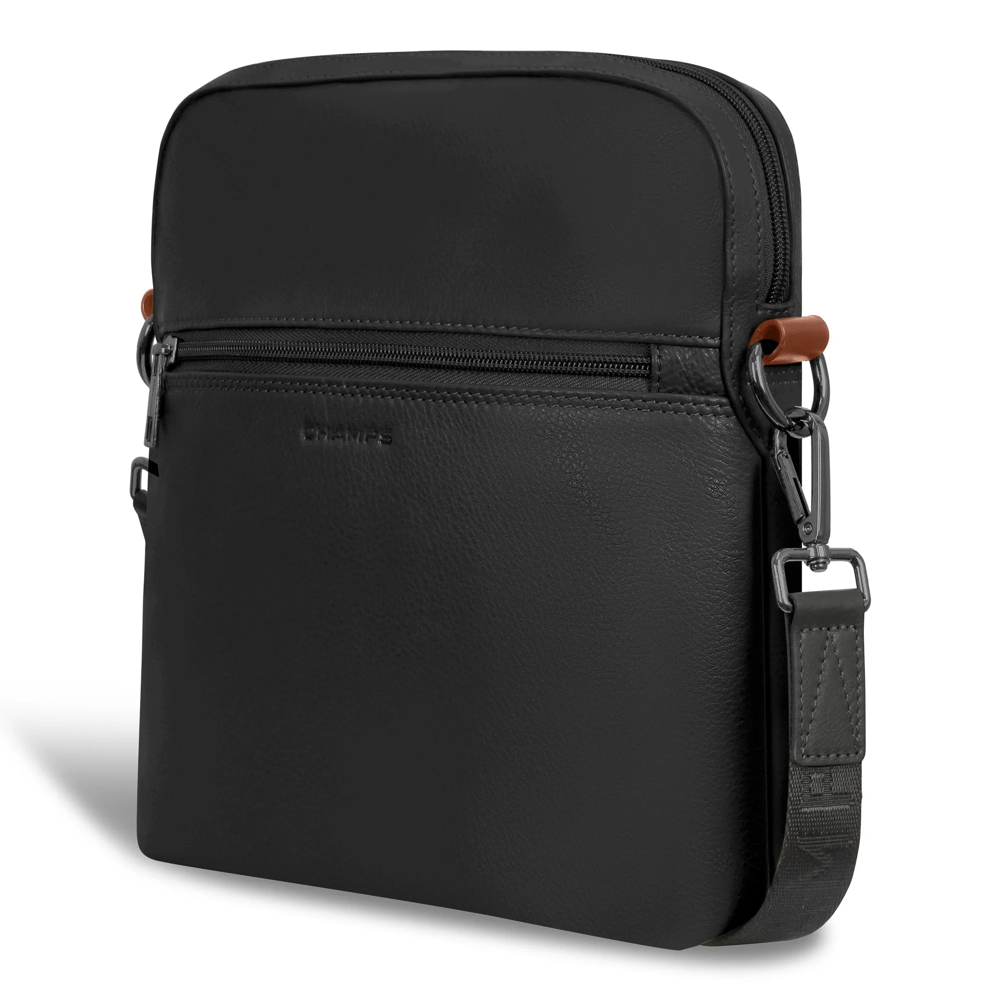 Onyx / Leather Cross-Body Bag