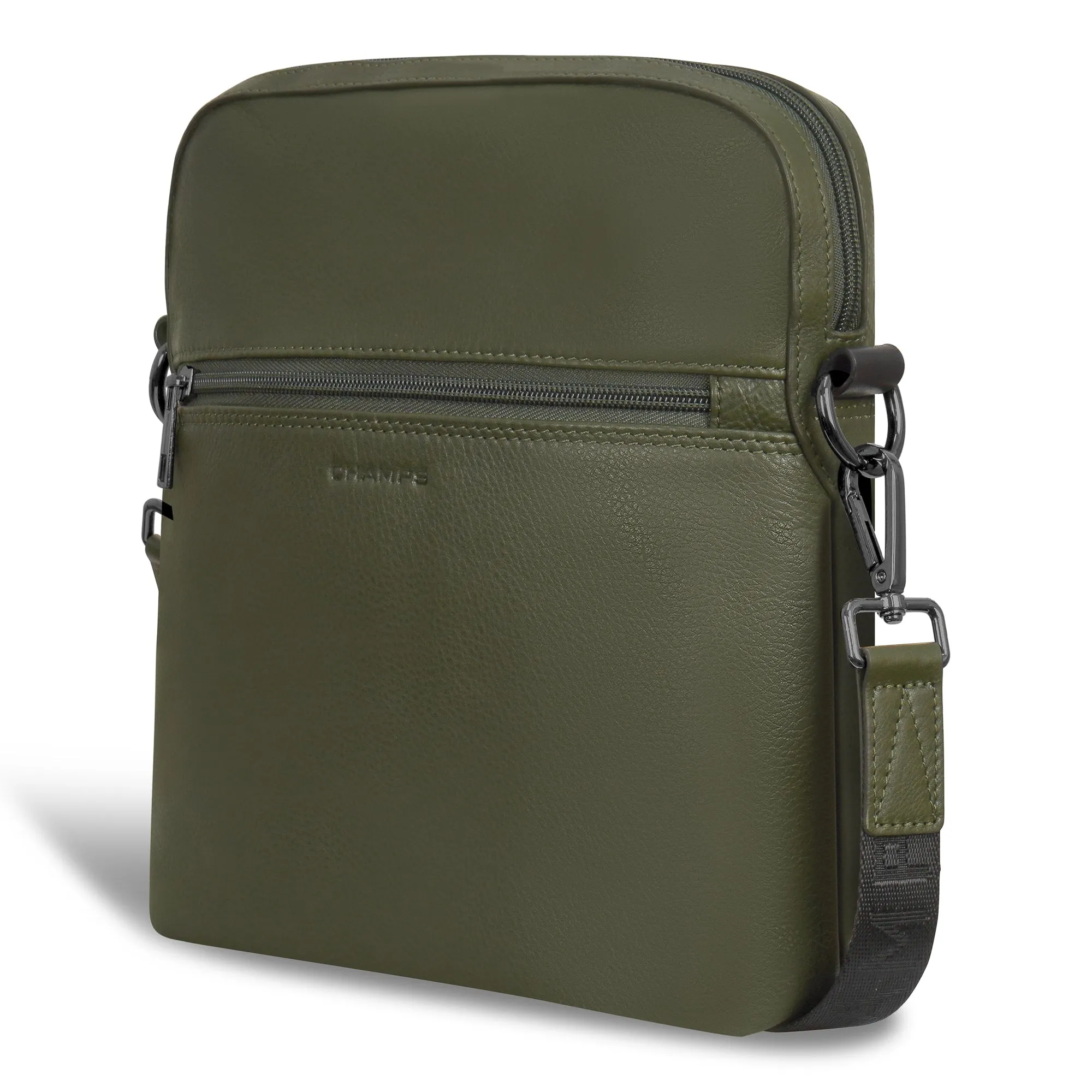 Onyx / Leather Cross-Body Bag